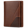 Kartenetui 10 x 8 x 1.5 cm Kunstleder Braun schlank mit Steckf?chern
