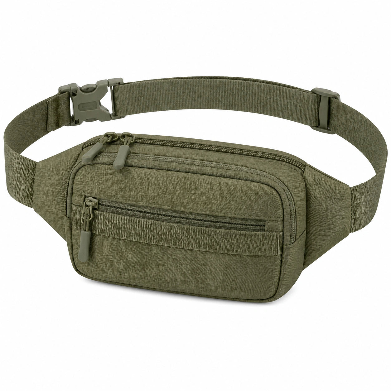 H¨¹fttasche 25 x 6 x 15 cm aus Polyester Olivgr¨¹n mit Rei?verschluss f¨¹r Alltag und Reisen