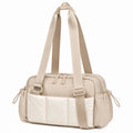 Sporttasche 40 x 20 x 28 cm aus Kunstfaser in Beige mit Rei?verschluss und Seitentaschen