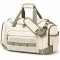 Sporttasche 45 x 25 x 28 cm Textil Beige/Olive mit Schultergurt und Rei?verschluss