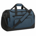 Sporttasche 50 x 25 x 28 cm aus Polyester in Blau Schwarz mit Schultergurt