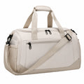 Sporttasche 50 x 25 x 28 cm aus Polyester in Creme mit Schultergurt