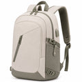 Rucksack 45 x 30 x 15 cm Textil Beige Grau Alltag mit gepolsterten Tr?gern