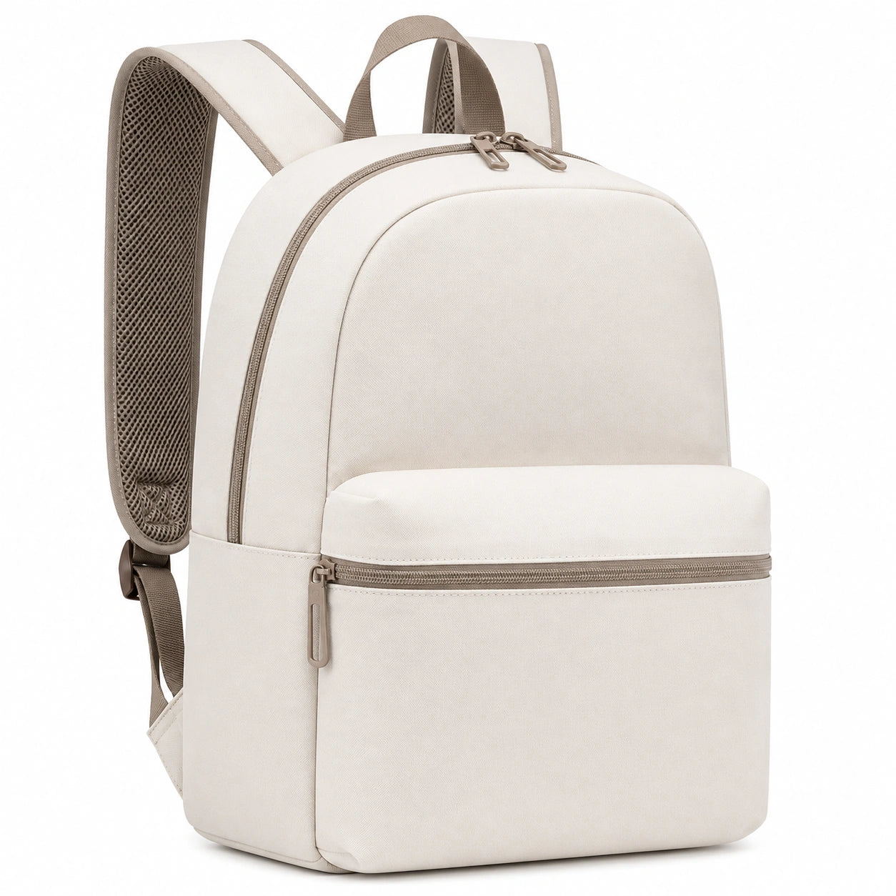 Rucksack 30x14x40 cm Textilgewebe Cremewei? f¨¹r Alltag mit Frontfach